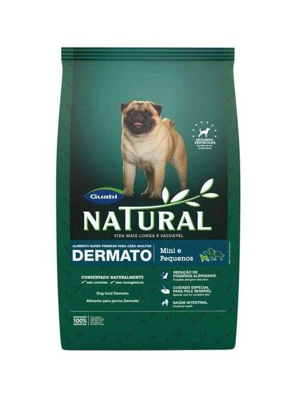 Ração Guabi Natural Raças Pequenas Dermato para Cães Adultos