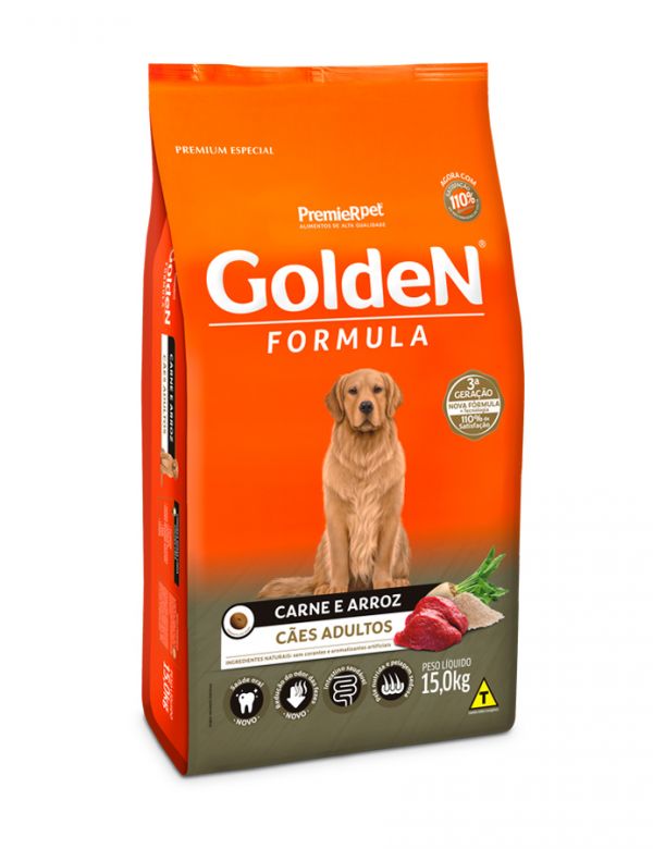 Ração Premier Golden Formula Cães Adultos Carne e Arroz