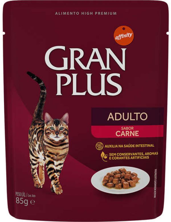 Ração Úmida Affinity PetCare GranPlus Sachê Carne para Gatos Adultos