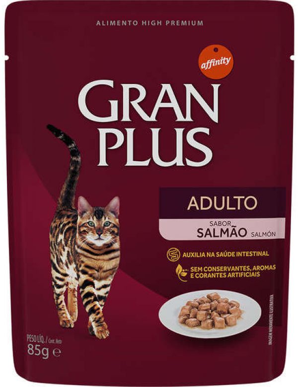 Ração Úmida Affinity PetCare GranPlus Sachê Salmão para Gatos Adultos
