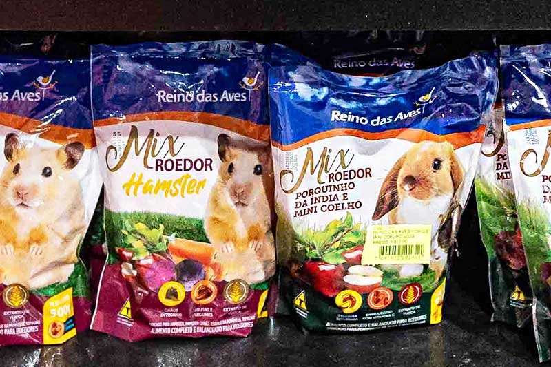 Rações para coelhos e hamsters